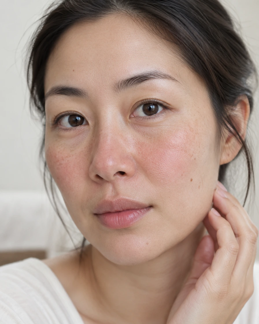 AmberSkin sensitive skin editorial portrait