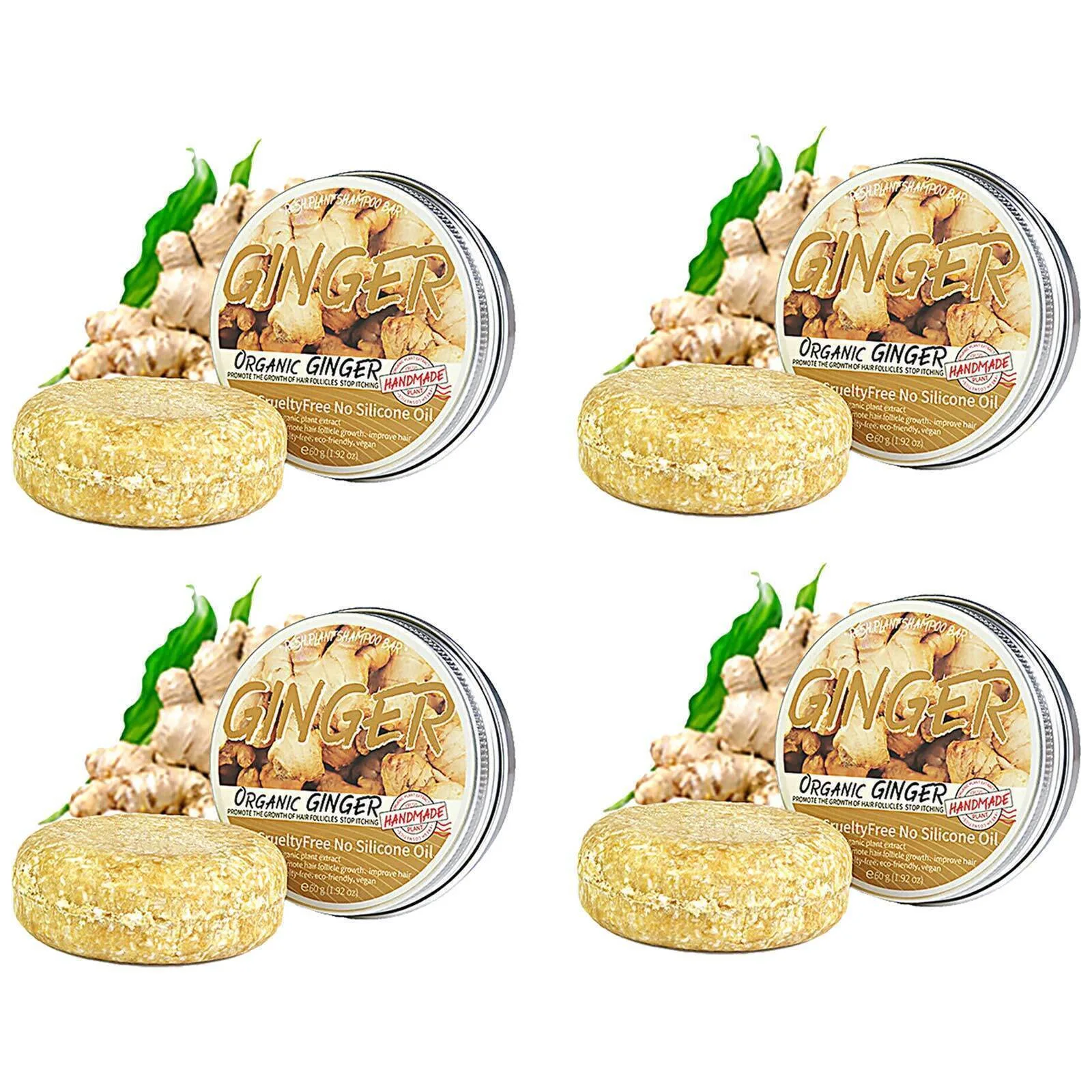 Ginger Solid Shampoo Bar (5-Pack)