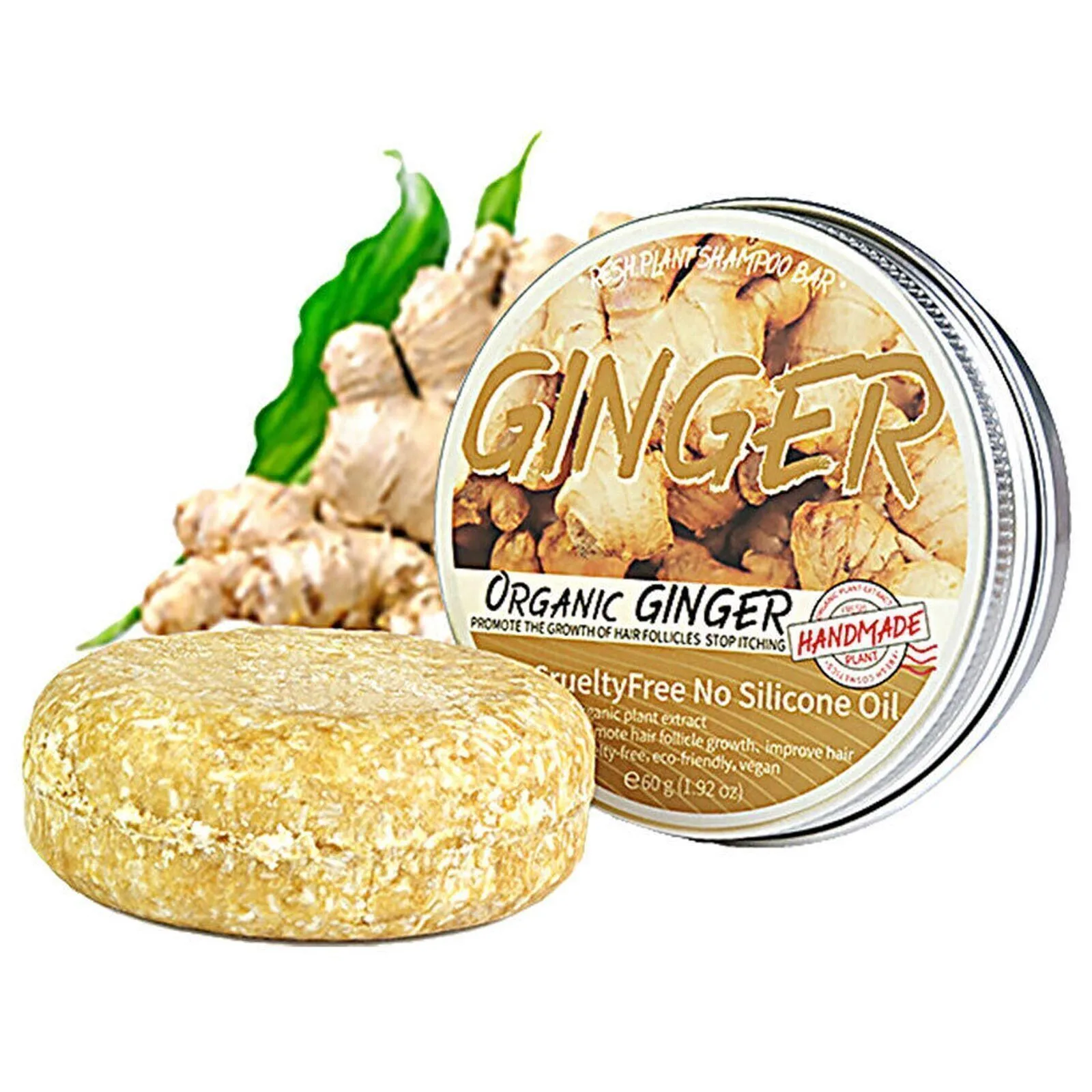 Ginger Solid Shampoo Bar (5-Pack)