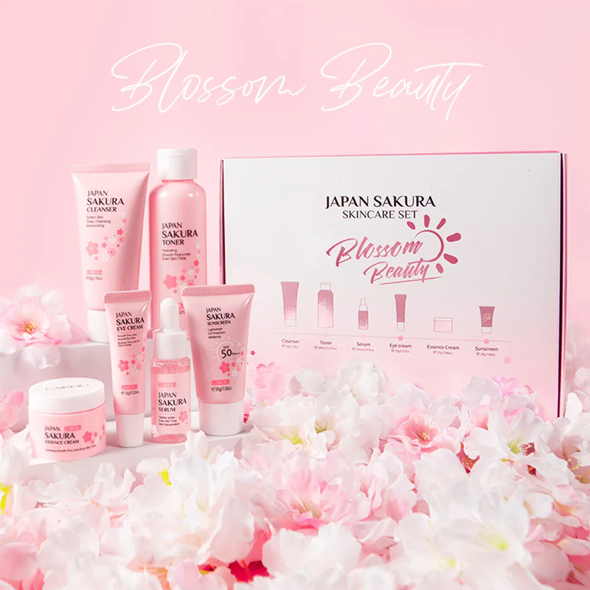 Sakura Six-Piece Travel Set
